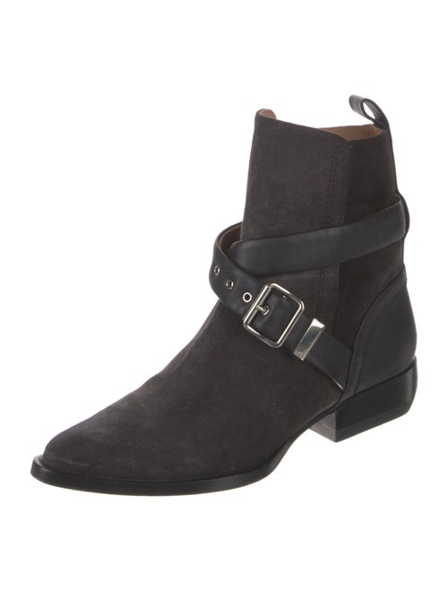 Chloé Suede Leather Trim Embellishment Chelsea Boots
