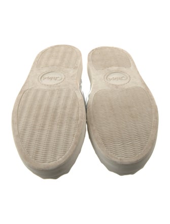 Chloé Leather Scalloped Accent Sneakers