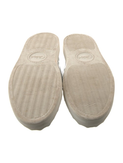 Chloé Leather Scalloped Accent Sneakers