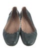 Chloé Leather Scalloped Accent Ballet Flats