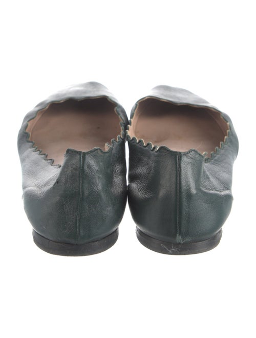 Chloé Leather Scalloped Accent Ballet Flats