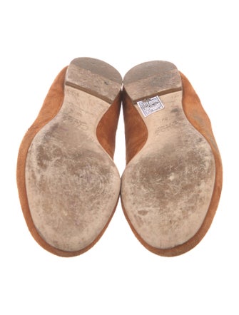 Chloé Suede Scalloped Accent Ballet Flats