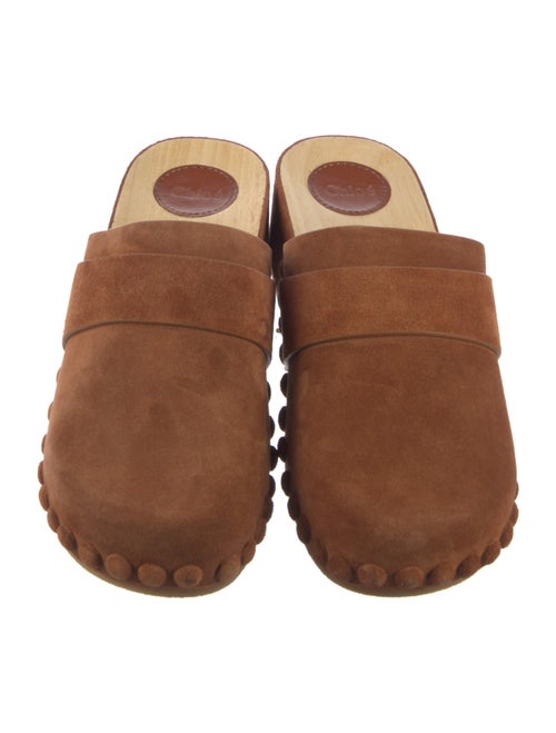 Chloé Suede Studded Accents Mules