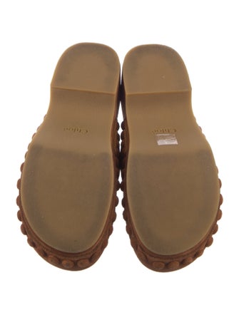 Chloé Suede Studded Accents Mules