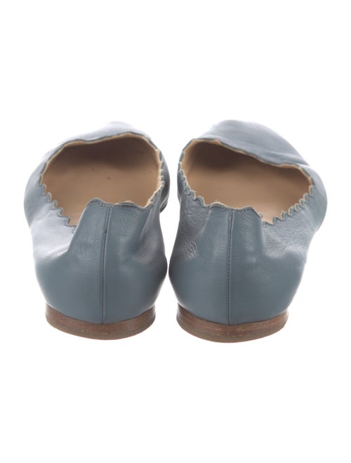 Chloé Leather Scalloped Accent Ballet Flats