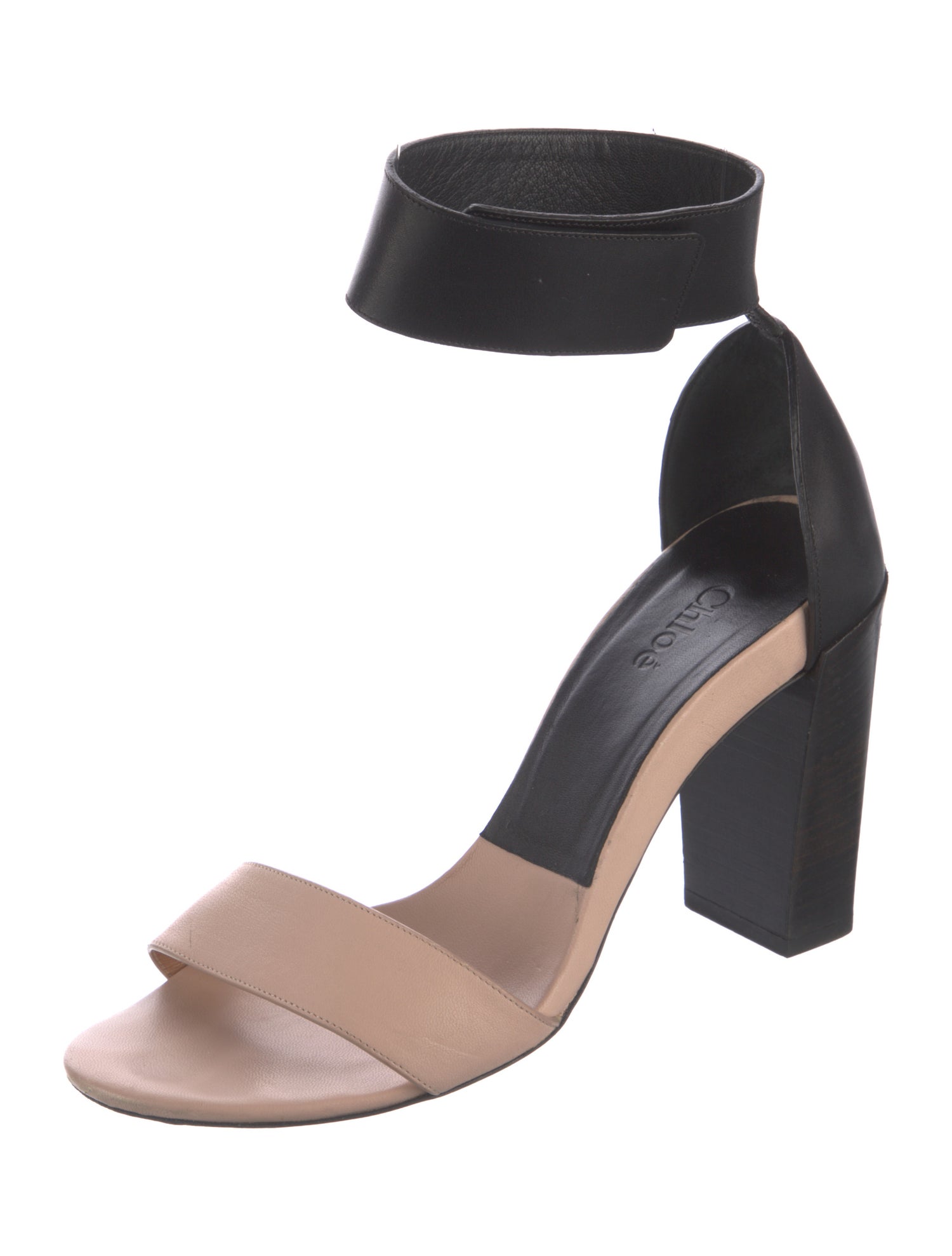 Chloé Leather Colorblock Pattern Sandals
