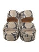 Chloé Embossed Leather Animal Print Slides