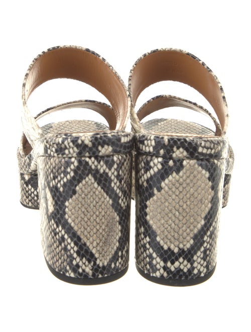 Chloé Embossed Leather Animal Print Slides