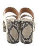 Chloé Embossed Leather Animal Print Slides