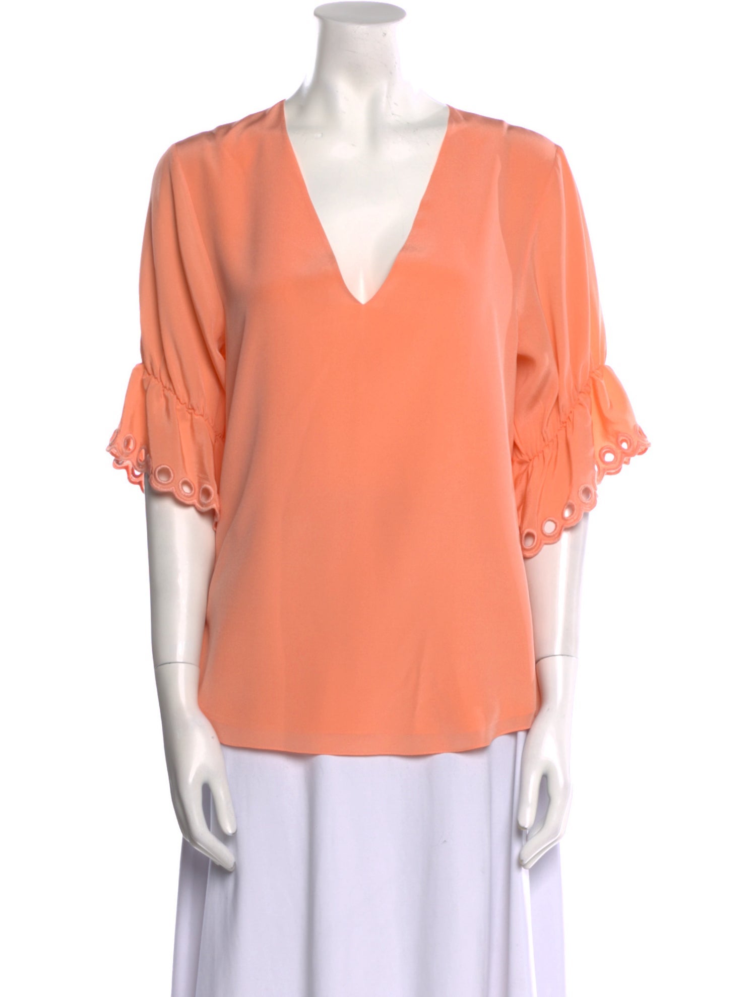 Chloé Silk V-Neck Blouse