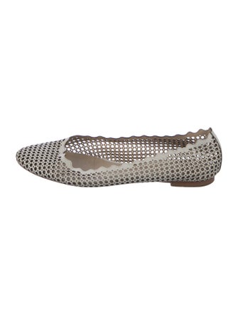 Chloé Leather Lasercut Accents Ballet Flats
