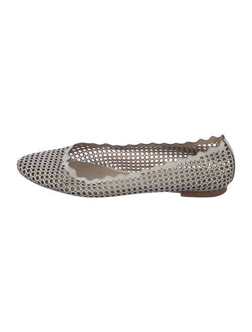Chloé Leather Lasercut Accents Ballet Flats