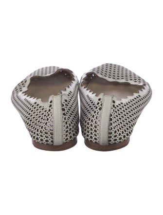 Chloé Leather Lasercut Accents Ballet Flats