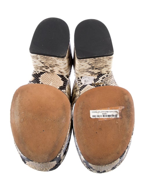 Chloé Embossed Leather Animal Print Slides