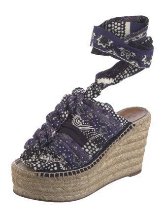 Chloé Printed Braided Accents Espadrilles
