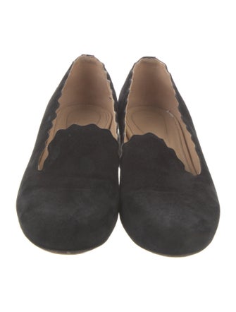 Chloé Suede Scalloped Accent Pumps