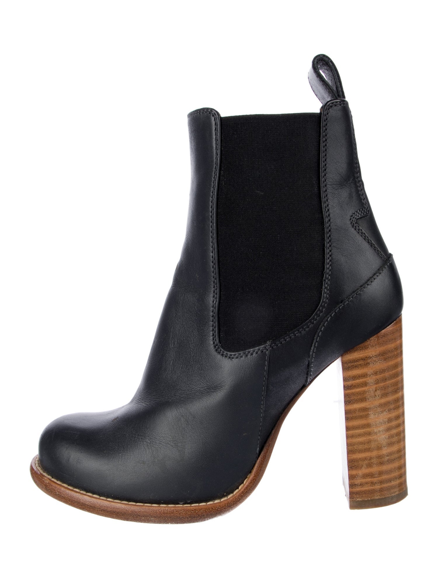 Chloé Leather Colorblock Pattern Chelsea Boots