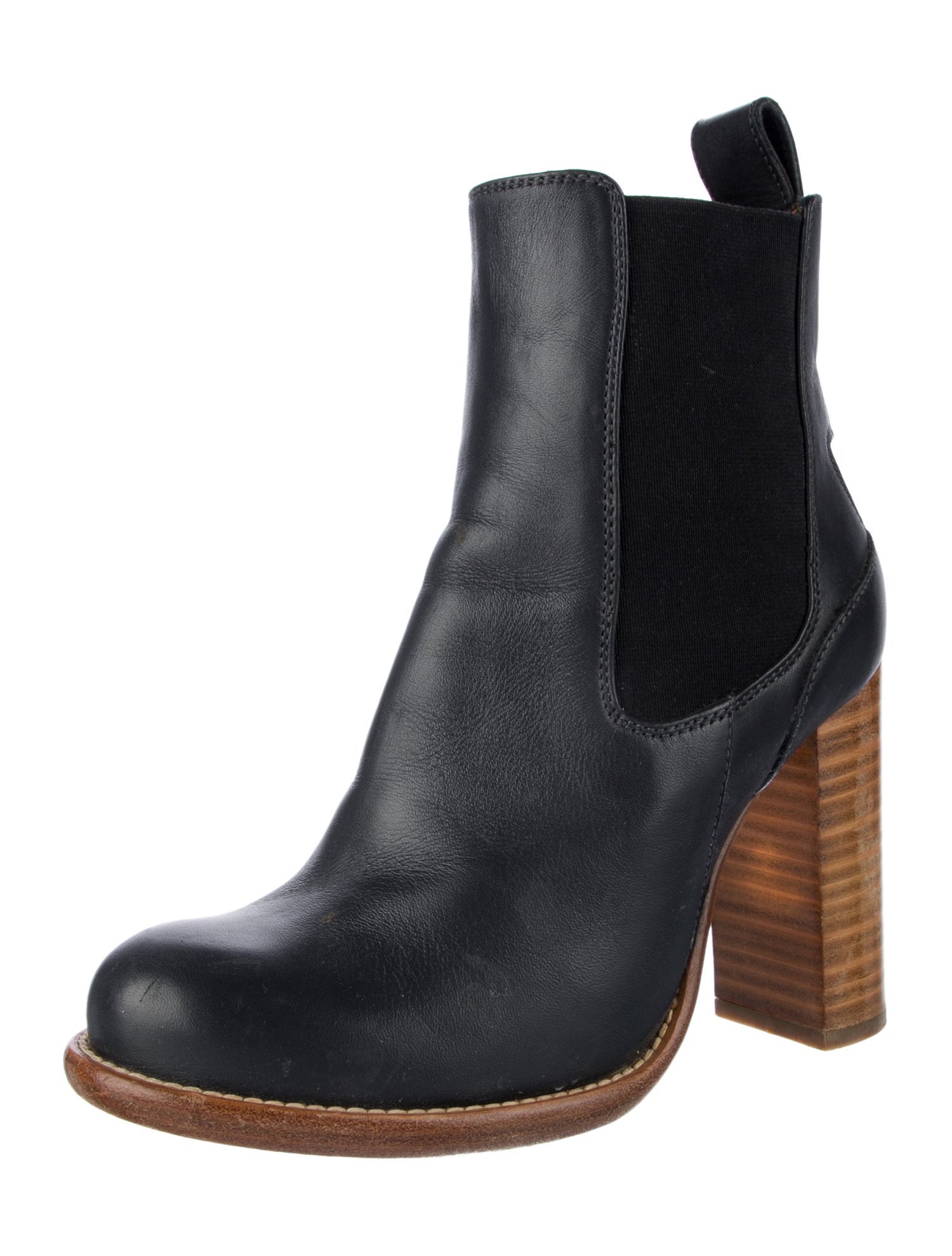 Chloé Leather Colorblock Pattern Chelsea Boots