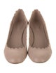 Chloé Leather Scalloped Accent Flats
