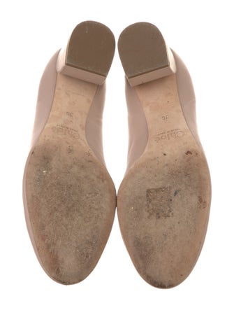 Chloé Leather Scalloped Accent Flats