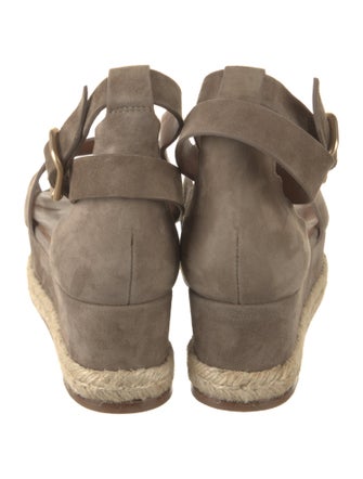 Chloé Suede Scalloped Accent Espadrilles