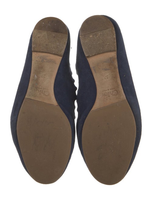 Chloé Suede Scalloped Accent Ballet Flats