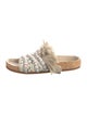 Chloé Patterned Fringe Trim Accent Slides