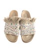 Chloé Patterned Fringe Trim Accent Slides