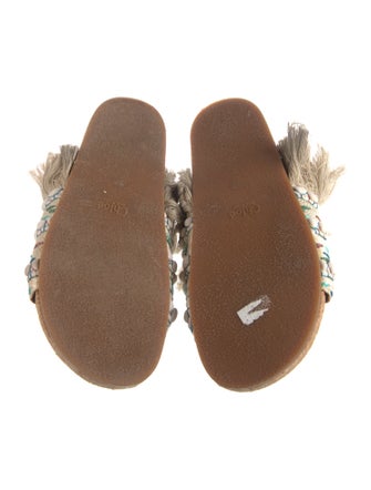 Chloé Patterned Fringe Trim Accent Slides