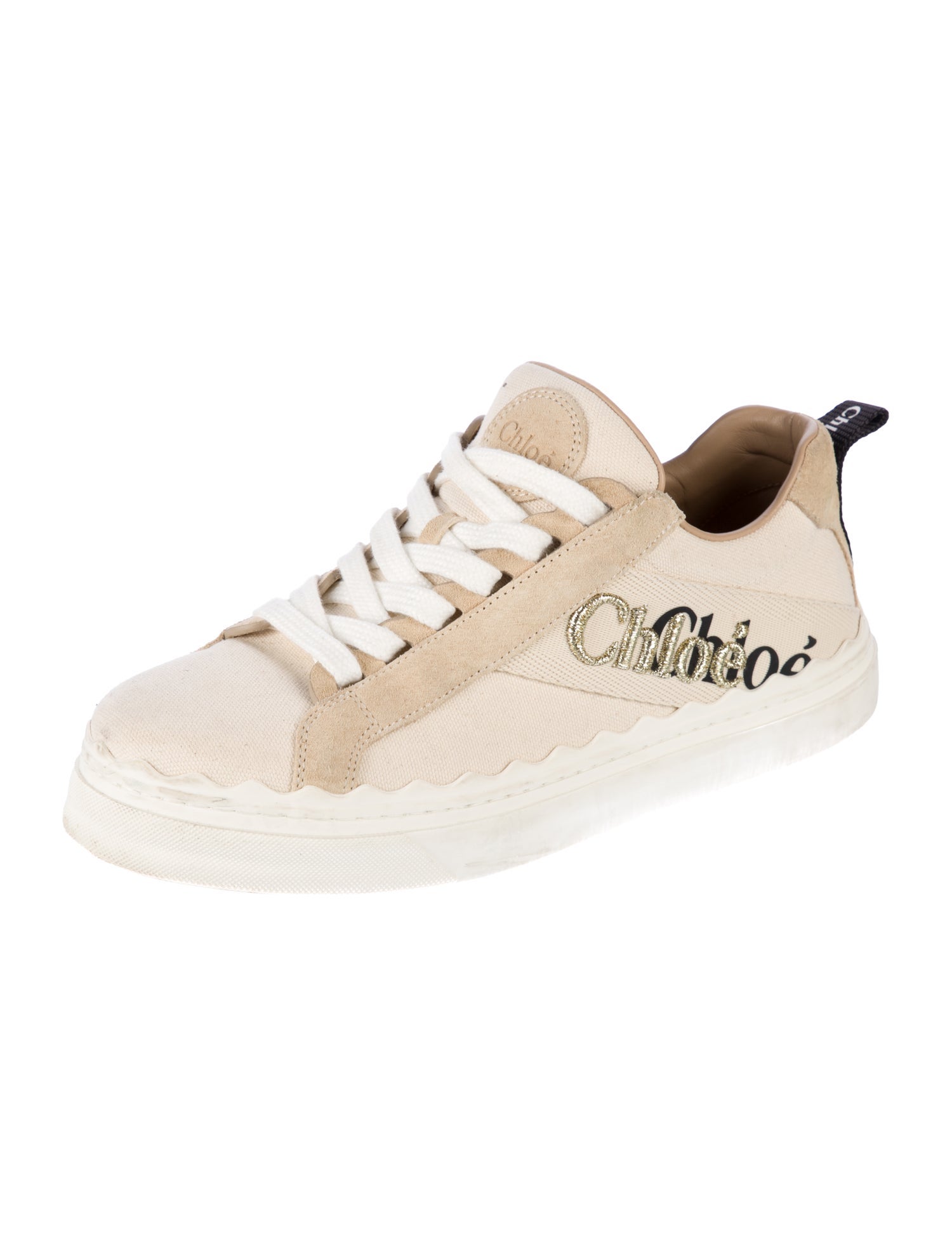 Chloé Canvas Graphic Print Sneakers