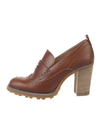 Chloé Leather Lasercut Accents Pumps