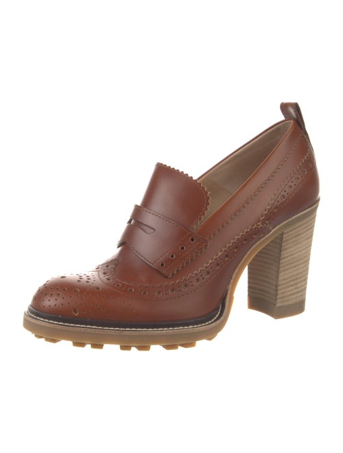 Chloé Leather Lasercut Accents Pumps