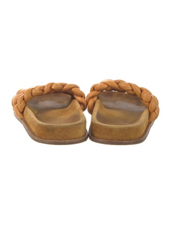 Chloé Leather Braided Accents Slides