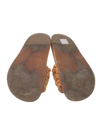 Chloé Leather Braided Accents Slides