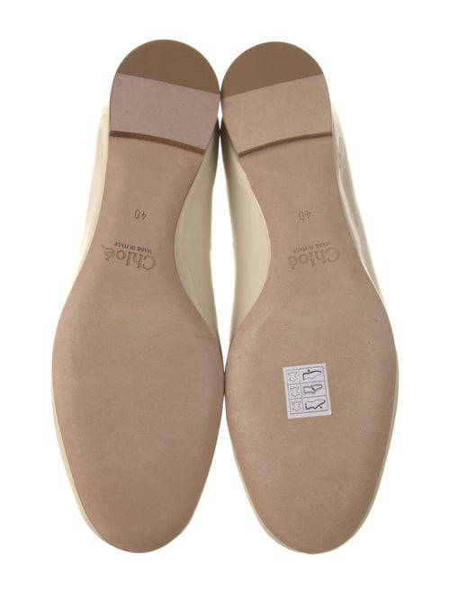 Chloé Patent Leather Scalloped Accent Ballet Flats