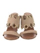 Chloé Suede Eyelet Trim Slides