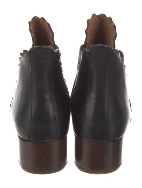 Chloé Leather Scalloped Accent Chelsea Boots