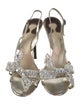 Chloé Leather Bow Accents Slingback Sandals