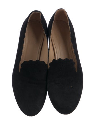 Chloé Suede Scalloped Accent Pumps