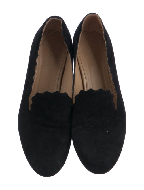 Chloé Suede Scalloped Accent Pumps