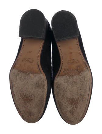 Chloé Suede Scalloped Accent Pumps