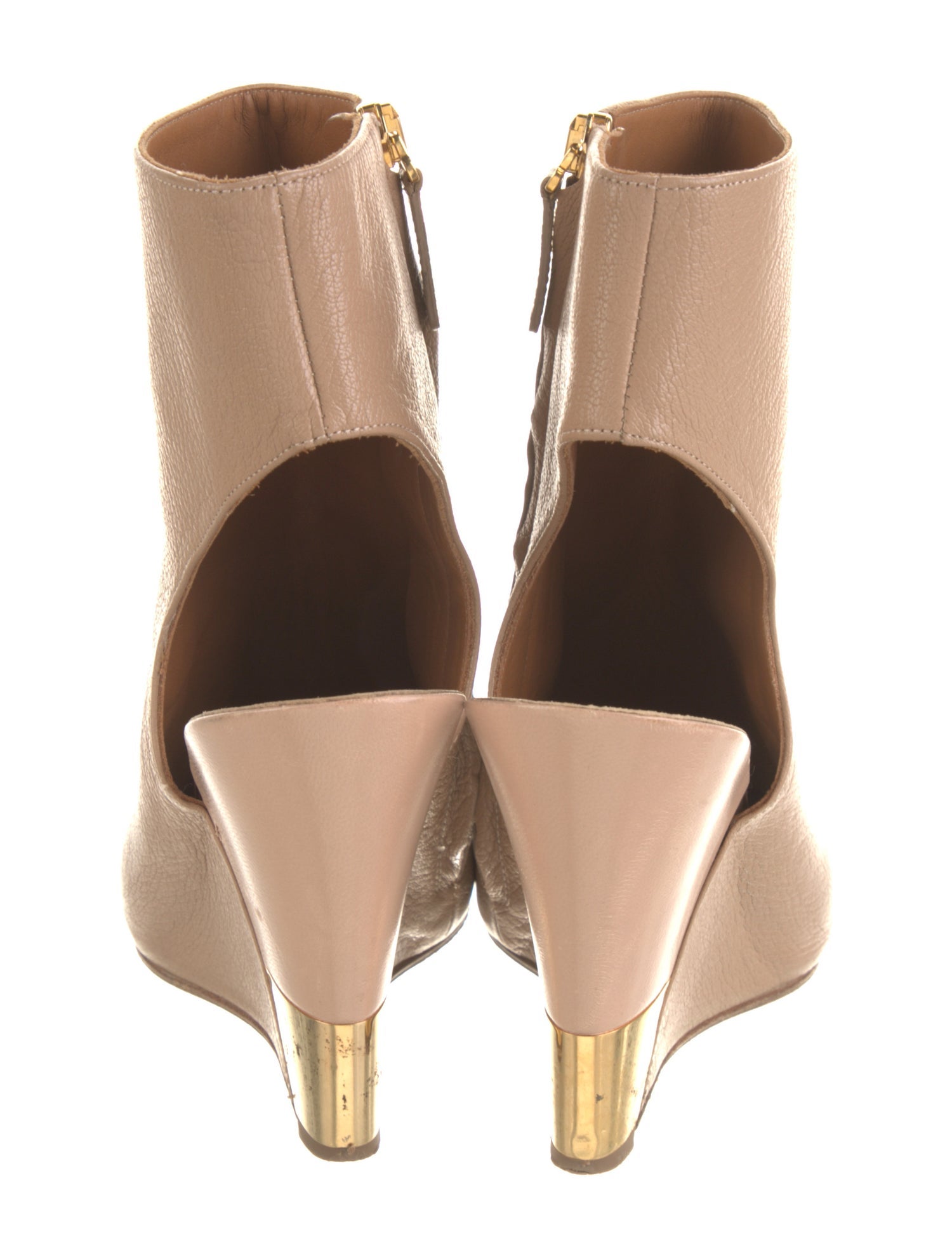 Chloé Leather Cutout Accent Boots