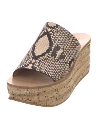 Chloé Leather Animal Print Espadrilles