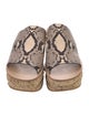 Chloé Leather Animal Print Espadrilles