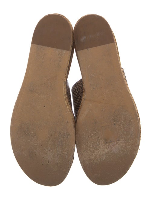 Chloé Leather Animal Print Espadrilles