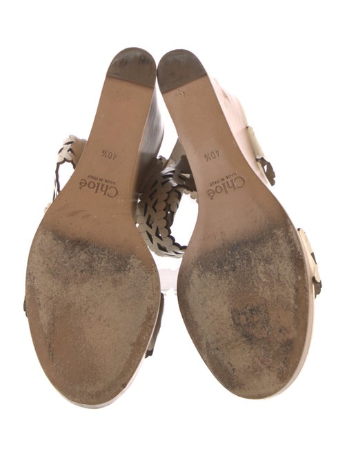 Chloé Leather Cutout Accent Sandals