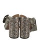 Chloé Leather Crystal Embellishments Slides