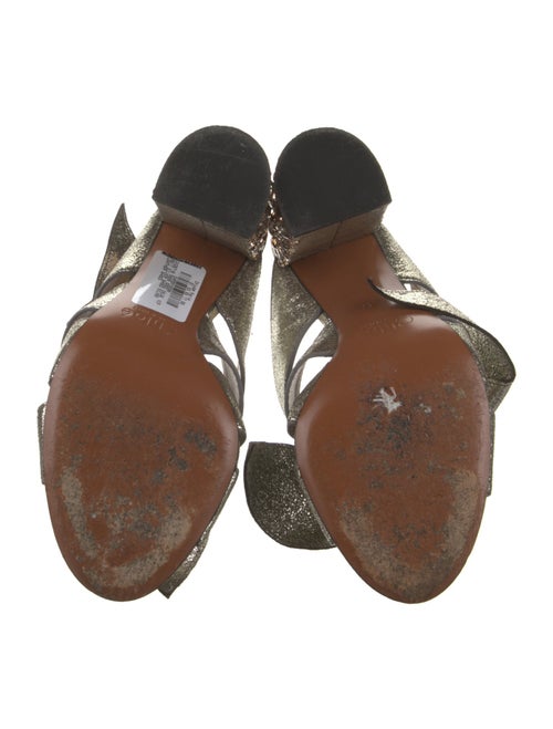 Chloé Leather Crystal Embellishments Slides