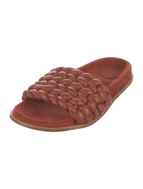 Chloé Leather Braided Accents Slides