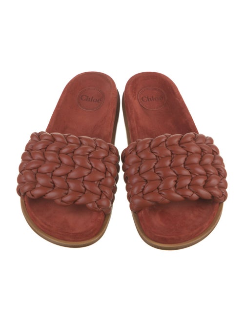 Chloé Leather Braided Accents Slides